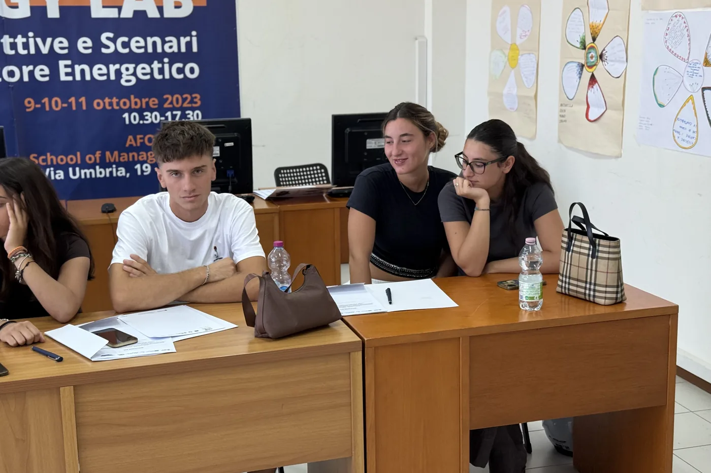 Students at work during a workshop